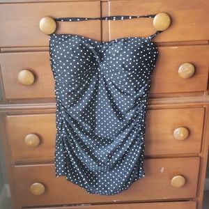 Merona sz large polka dot one piece like new